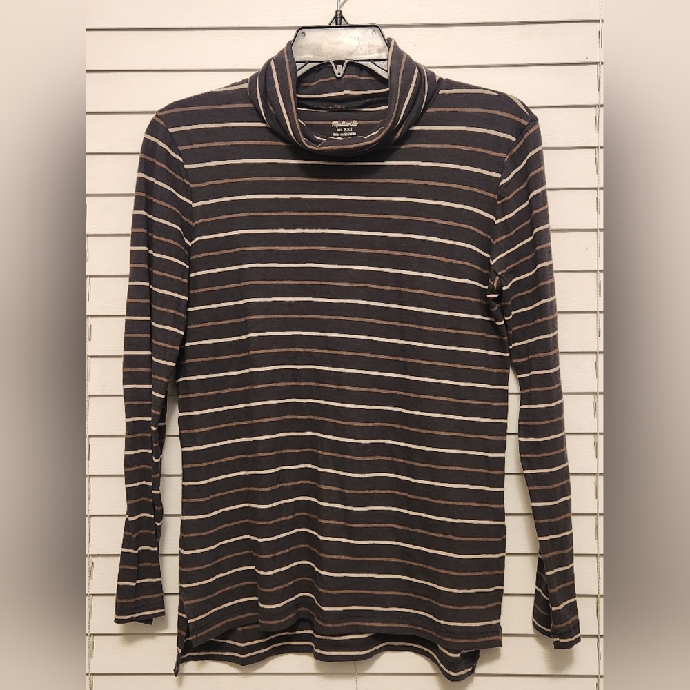 Madewell Striped Turtleneck Long Sleeve Top Size XXS